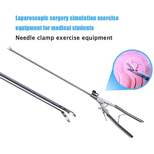 ZNXY Laparoscopy Simulation Training, Laparoscopic Needle Holders Forcep Stainless Steel Laparoscopic Surgery for Doctor Nurse Student Teaching Equipment