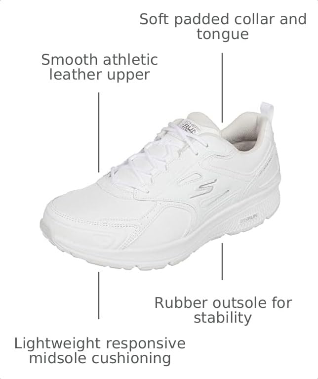 Image of Skechers Womens Go Run Consistent - Leather Cross-Training Tennis Shoe Sneaker with Air Cooled Foam