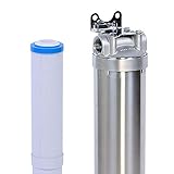 Hansing Salt Free Water Softener & Resisting Clogging Whole House Water Filter System, Prevent Scale Build Up for Under 23gpg of Water, Filters Chlorine & Sediment Filtration for 1-3 Baths, 12 GPM