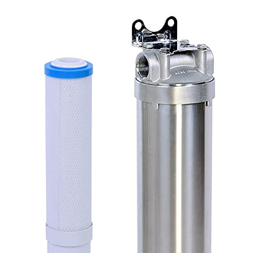Hansing Salt Free Water Softener & Resisting Clogging Whole House Water Filter System, Prevent Scale Build Up for Under 23gpg of Water, Filters Chlorine & Sediment Filtration for 1-3 Baths, 12 GPM