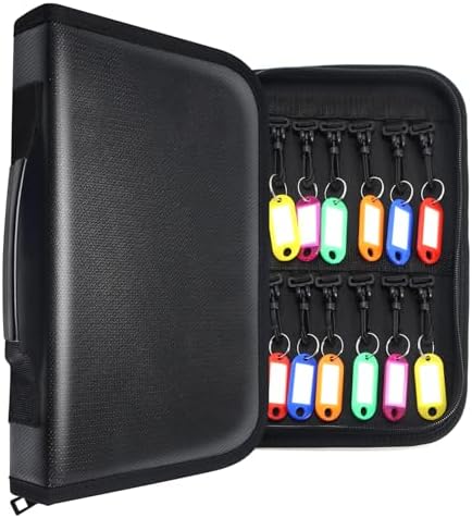 Quctak 24 Key Hooks & Tags Key Storage, Portable Key Organizer wi...