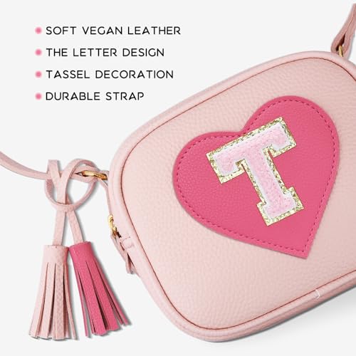 Image of KKXIU Birthday Gifts for Girls Initial Toddler Purse Cute Kids Crossbody Bag