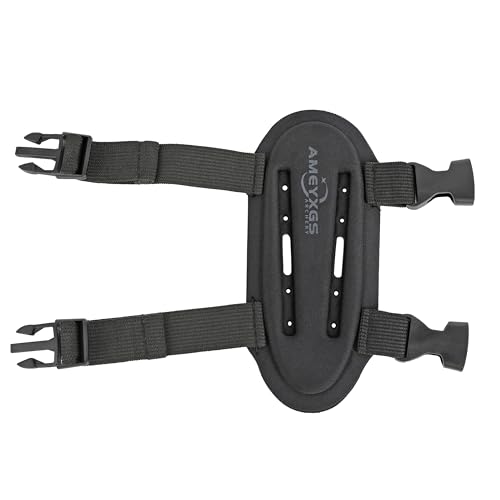 Archery Arm Guard 2/3/4-Strap Arm Protector Adult Youth Arm Guard Forearm Safe Protective Gears for Shooting Hunting Practice (Black, S)