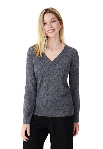 Image of Style Republic Women's 100% Pure Cashmere V-Neck Pullover Sweater | Lightweight Tops, Ultra Soft Feel, Naturally Breathe, Easy Layering, All Day Comfort Wear, Easy Care, Hand Wash Only