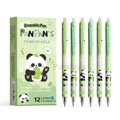 Image of KiddieWorld Erasable Gel Pen Set of 12 | 0.5mm Fine Tip Blue Ink | Smooth Writing Heat Erase Pens for School Students, Kids, Office & Exam Use