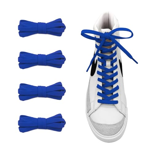 Image of UamGlsob 2 Pairs 5 /16 inch Flat Elastic Shoe Lace, Stretch Shoelaces
