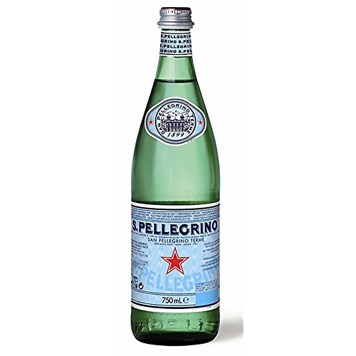 S. Pellegrino Natural Sparkling Agua Mineral de cristal de 750 ml (Pack de 12 x 750 ml)