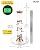 iBorn Bird Feeders Seed Catcher for Outside Hanging 6 Port Bird Feeder for Cardinal Birds Aluminium Metal,Brushed Copper Finishing 14 Inch 6 Port (Seed is not Included)
