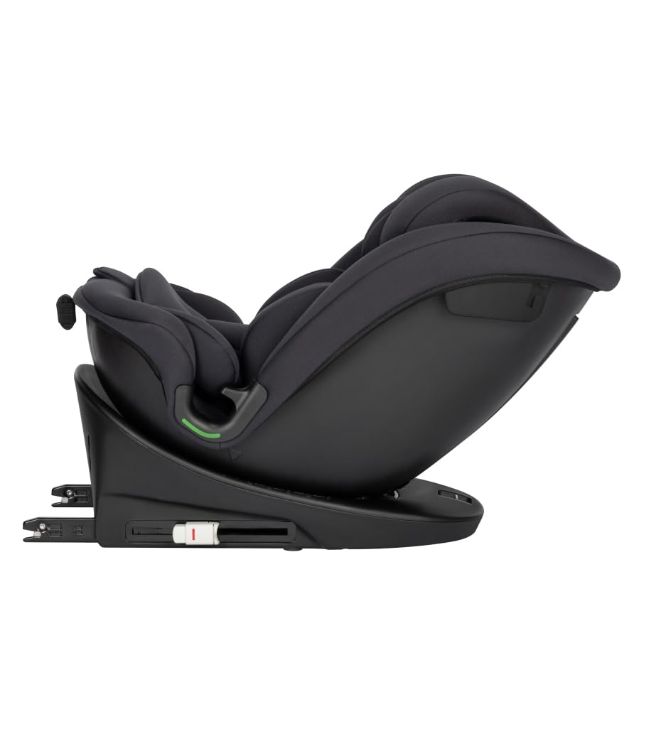 Bebeconfort Demeter 360 i-Size, Autositz 360 Drehbar, 0–12 Jahre, 40–150cm, ISOFIX Kindersitz, FlexiSpin-Drehung, 360°-Drehung, 6 Liegepositionen, 12 Kopfstützenpositionen, Mineral Black