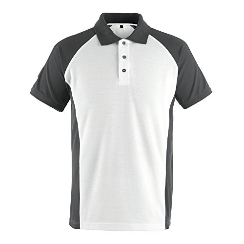 Image of Mascot 50569-961-0618 Bottrop Unique Modern Fit Polo Shirt, Size 4XL, White/Dark Anthracite