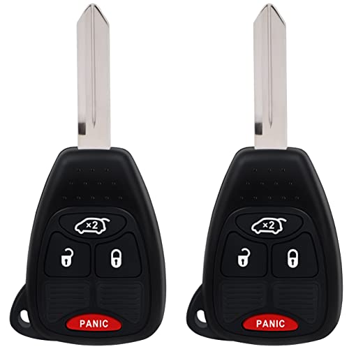 ECCPP 2X key fob replacement for Dodge Ram series for Durango for Charger for Dakota for Jeep for Grand Cherokee Wrangler Compass Patriot for Chrysler 300 200 Sebring HYQ1512Y