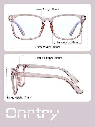 Image of Onrtry Non Prescription Glasses for Men Women Square Clear Lens Eyeglasses