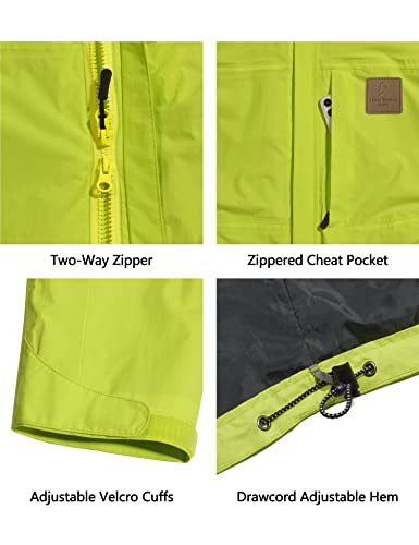 Image of Little Donkey Andy Men's Waterproof Rain Jacket Windproof Light Jacket Outdoor Rain Shell with Hood for Hiking Travel Golf