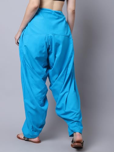 Image of Pistaa's Women's Regular Fit High Rise Combo of 3 Solid Pure Cotton Patiala Salwar