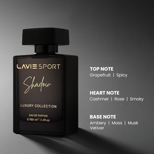 Image of Lavie Sport Shadow | Long Lasting Perfume for Men | EDP 100ml |Bergamot, Pepper, Oud, Amber, Leather, Vetiver, Musk | Premium Unisex Fragrance