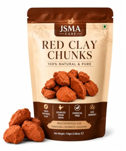 JSMA CARE RED Edible Clay Chunks for Eating 4 oz (110 g)