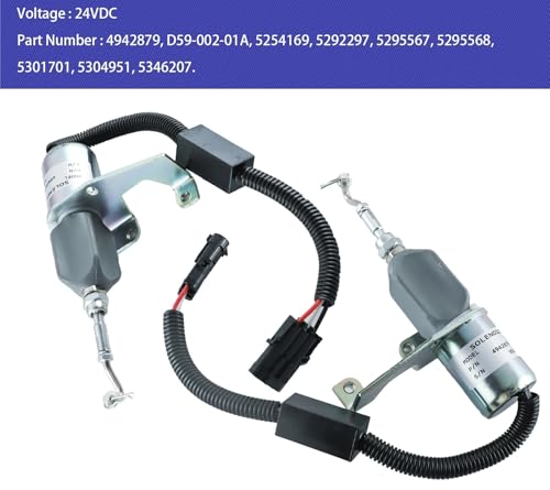 Solénoïde d'arrêt de carburant 24V 4942879 pour moteur 6CT