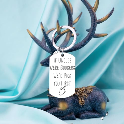 Image of Aisity Uncle Gifts for Fathers Day Uncles Gifts from Niece Nephew Funny Keychain Best Uncles Ever Gift
