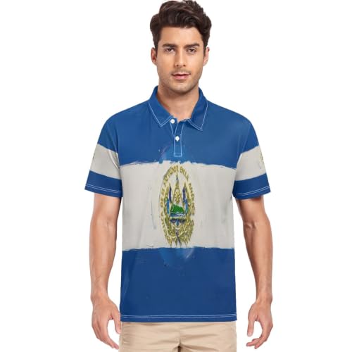 Polo de golf homme séchage rapide anti transpiration motif peinture