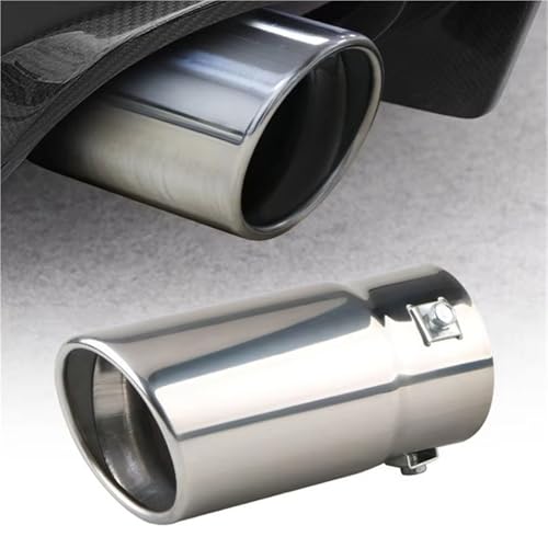Pot d'échappement modifié double cylindre 73mm en acier inox noir pour automobile