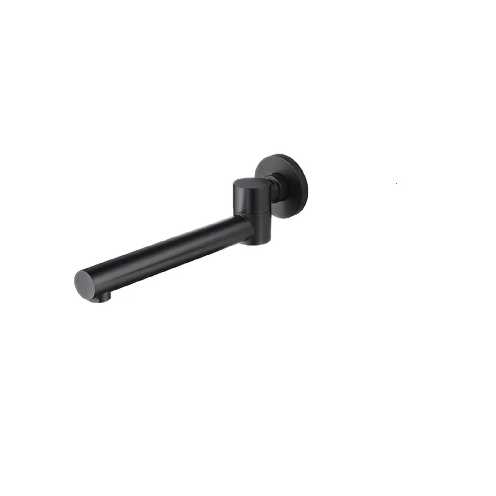 CZYWKDDPP Kitchen Tap, Bathroom Basin Faucet Mixer Swivel Spout Accessories Wall Mounted Water Outlet Black Grey Brass Bathtub Bibcock(Nero)