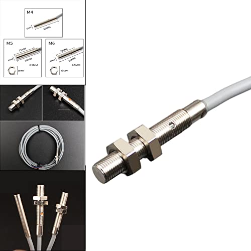 AMLESO de Cilindro de Metal 24 Vcc Interruptor Indutivo, M5 NPN