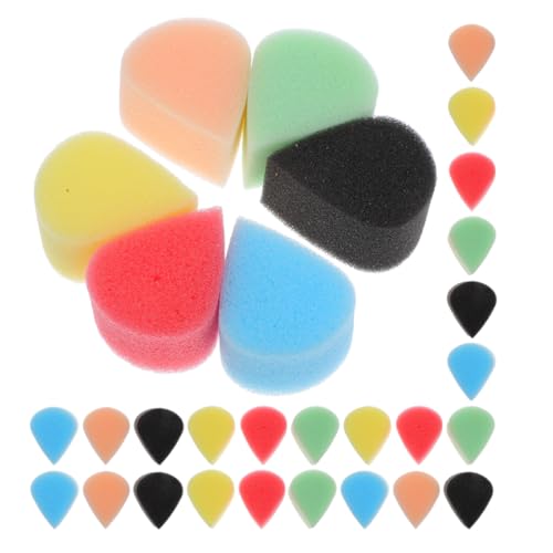 Ipetboom 30Pcs Face Paint Sponges Ergonomic Teardrop Shape Washable Applicators for Art for Birthday Parties Halloween Activities and School Crafts