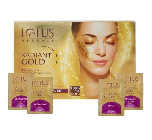 Radiant Gold Cellular Glow Facial Kit with 24K Gold Leaves f...