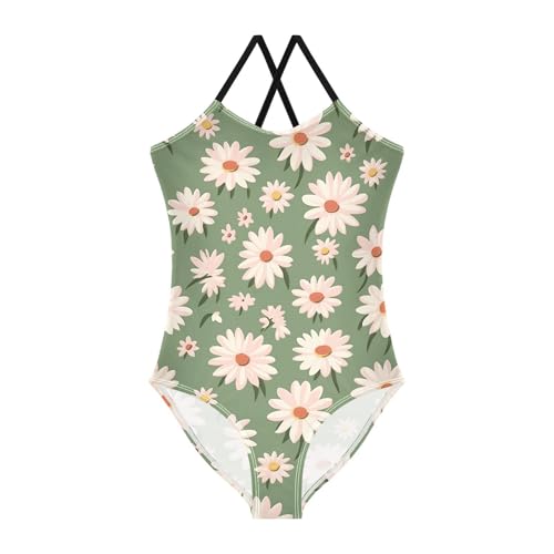 Flowers Floral Pink Girls One Piece Swimsuit Beach Swimwear 20848969