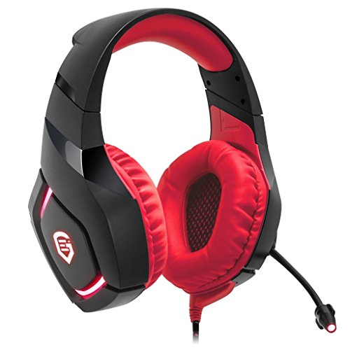 Preisvergleich Produktbild EMPIRE GAMING H1100 -Gamer Kopfhörermit Stereo-Sound fürzahlreichePlattformen,hochauflös... und Kopfhörermit LED-Beleuchtungin Rot.Kompatibelmit USB-Anschluss von PC PS4 / Xbox ONE*
