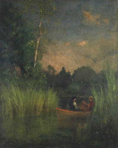 Impression d'affiches affiche toile George Inness Crépuscule dans les joncs 60x90
