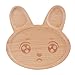Fdit Piatto per Alimenti in Legno Ecologico, Piatto per Snack a Forma di Animale dei Cartoni Animati per stoviglie per Bambini