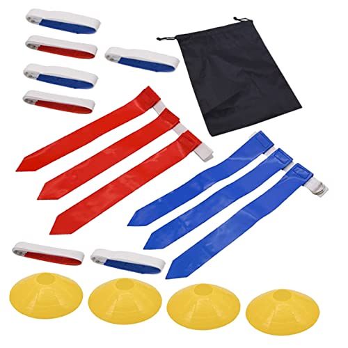 FOYTOKI 1Set Football Waist Belt Set Includes Flags Flags Markers Drawstring Bag for Youth Flag Rugby Games Outdoor Fun