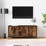 aijuukjp mobili home tools mobile tv con ante rovere fumé 102x35x45 cm legno ingegnerizzato