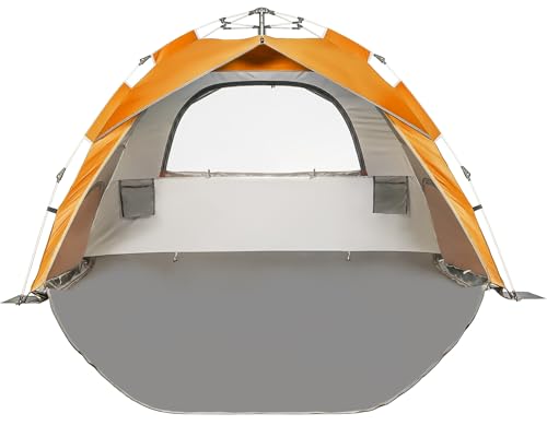 Arkali Beach Tent Pop Up Beach Sun Shade Tent with UPF 50+ UV Protection, Removable Floor Zippered