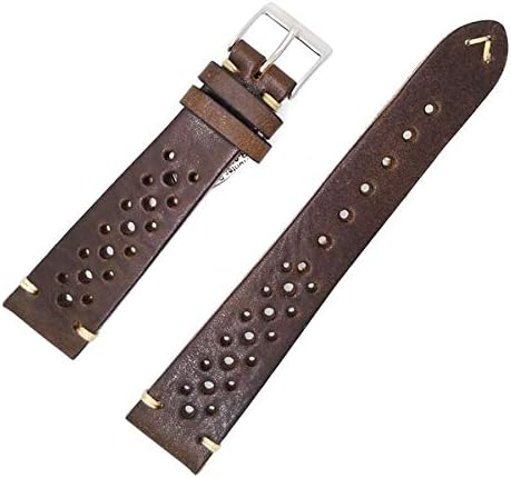 Fluco Hunter Racing - Cinturino per orologio da uomo in pelle, 19 mm,  colore: marrone scuro : Amazon.it: Orologi