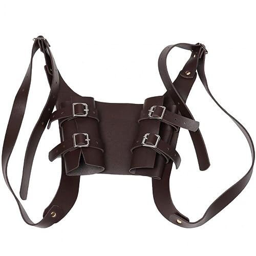 Support D'épée À Sangle Réglable et Double Fourreau Viking en Cuir PU - 2
