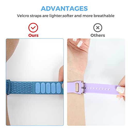 Image of AirTag Wristbands for Kids, TPU Holders with Nylon Straps, 2 Pack | 360 Full Coverage Protection, Lightweight Stretch Fit, Fits Toddlers to Seniors, AirTag Not Included