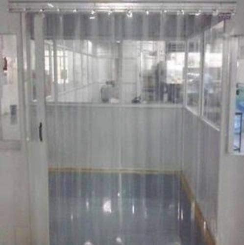 Yellow Weaves 0.30 MM Thickness Plastic AC Transparent Curtain - (4.5 X 8 Ft) 1 Curtain with 8 Hook