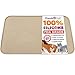 iPrimio ® Large Dog Feeding Mat with Paw Logo. Premium FDA Silicone (Gray - 22" X 14") Perfect Size. Hygienic and Safe for Allergic Dogs. Dishwasher Safe. Aniti Spill Edge. No Slip.