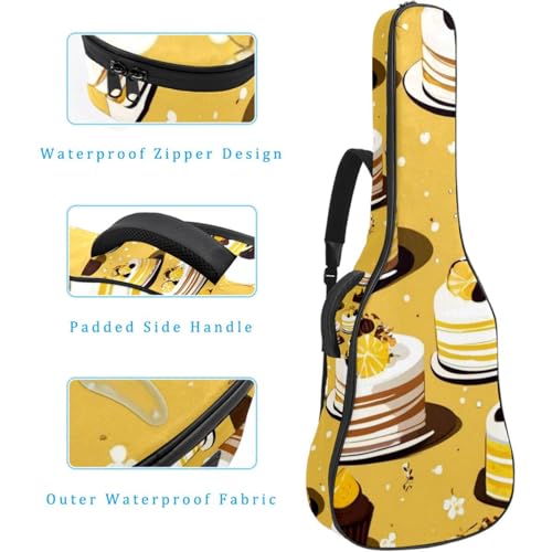 Sac pour guitare acoustique 101,6 cm étui imperméable jaune - 4