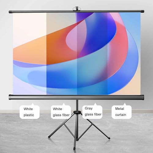 Pantalla de proyección retractable con soporte 60in miniatura 4