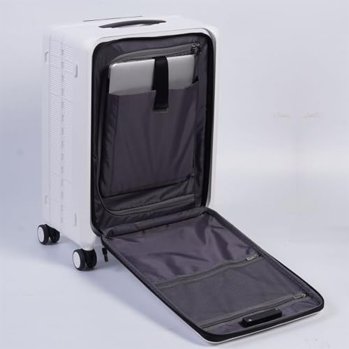 Suitcases Foldable Solid Colour Suitcase Front Opening Lid Universal Wheel Trolley Case Multifunctional Suitcase Suitcases with Wheels(Black,26in)3