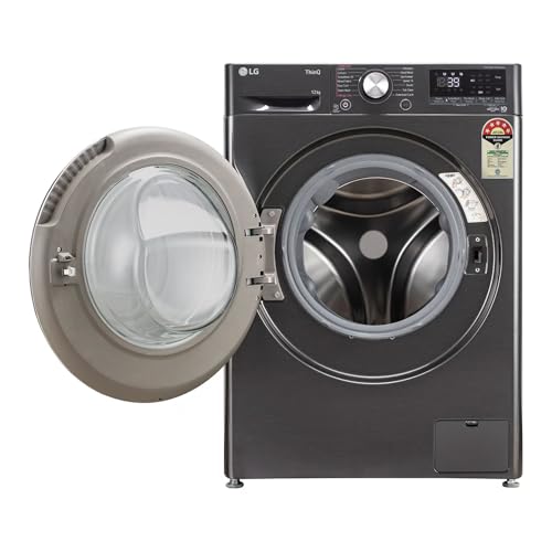 Image of LG 12 Kg 5 Star AI Direct Drive Fully Automatic Front Load Washing Machine (FHP1412Z9B, Platinum Black, TurboWash 360, Steam, Wi-Fi,)