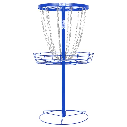 Remix Deluxe 12-Chain Practice Basket for Disc Golf - Royal Blue
