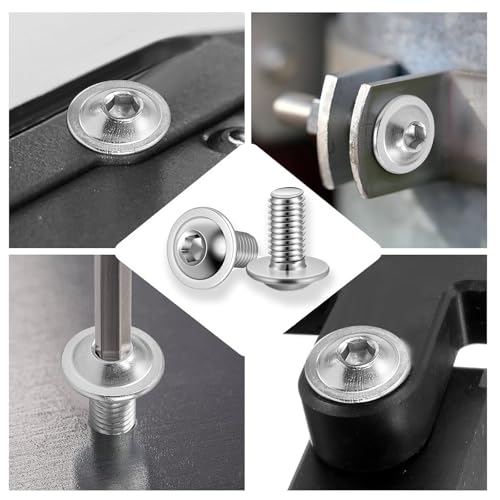 20 Stück M4 x 16 mm Linsenkopfschrauben mit Flansch Innensechskant Antrieb Edelstahl A2 V2A Schrauben Vollgewinde mit Innensechskantschlussel