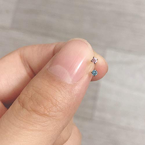 6-14PCS 20g Tiny Nose Stud Ring Piercing Surgical Steel Nose Bone/L Shaped/Nose Screws Rings Set4