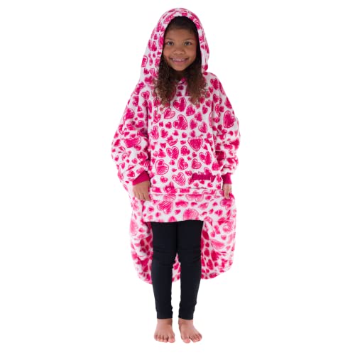 The Comfy Dream Jr | Oversized Light Microfiber Wearable Blanket, One Size Fits All, Seen On Shark Tank (Hearts) #TOP3
