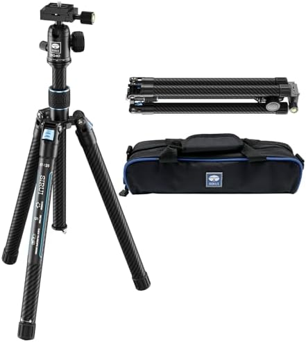 SIRUI 60" Carbon Fiber Tripod for Camera with 360° Panoramic Ball Head, Arca QR Plate, Compact Lightweight 2.1lbs Travel Tripod for DSLR Video Camcorder, Max Load 10kg, Traveler X-III