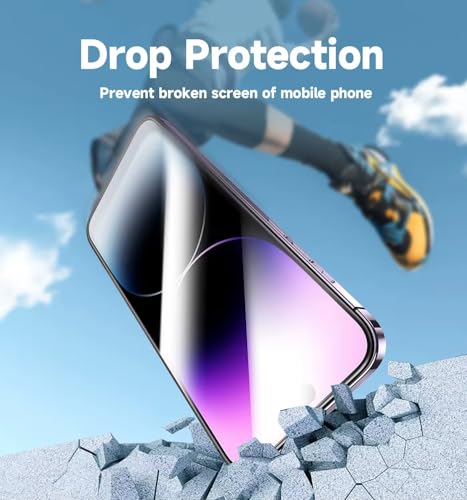 Image of amazon basics [Auto Align Quick Fix Tempered Glass Screen Protector for iPhone 17 Pro Full Screen Coverage Edge to Edge 9H HD Glass with Easy Installation Kit. Clear